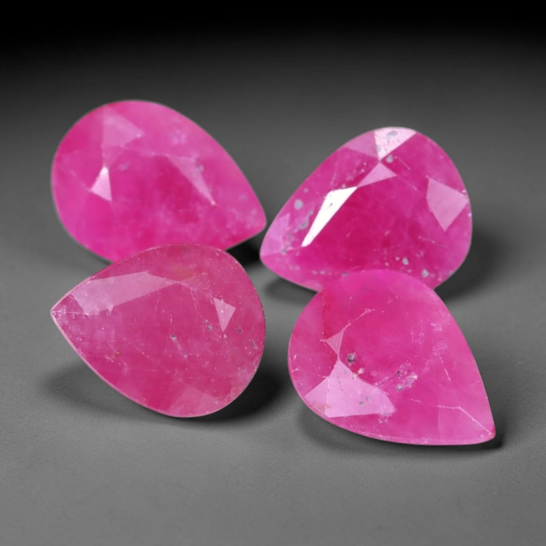 6.22Ct Red Ruby Set - Polished Faceted , 554E (1 of 2)