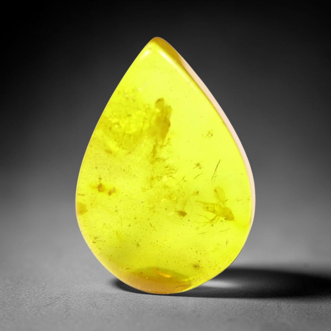 *2.05cts Natural Million Year Old Baltic Insect Amber, 16x11mm , 23C (1 of 2)