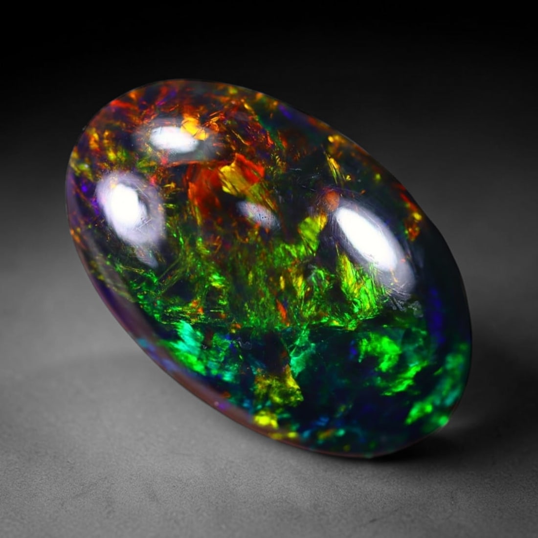 *12.36Ct Smoked Welo Opal Polished - Ethiopian Opal , 187C (1 of 8)