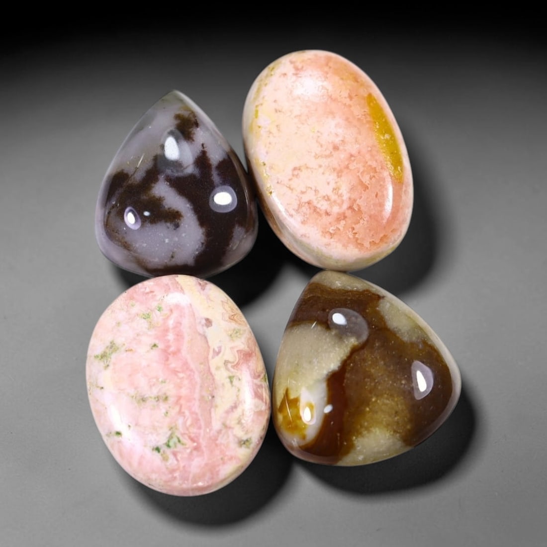90Ct Multi Agate Cabochon Set - Polished - 23x16 mm Approx, 451B (1 of 2)