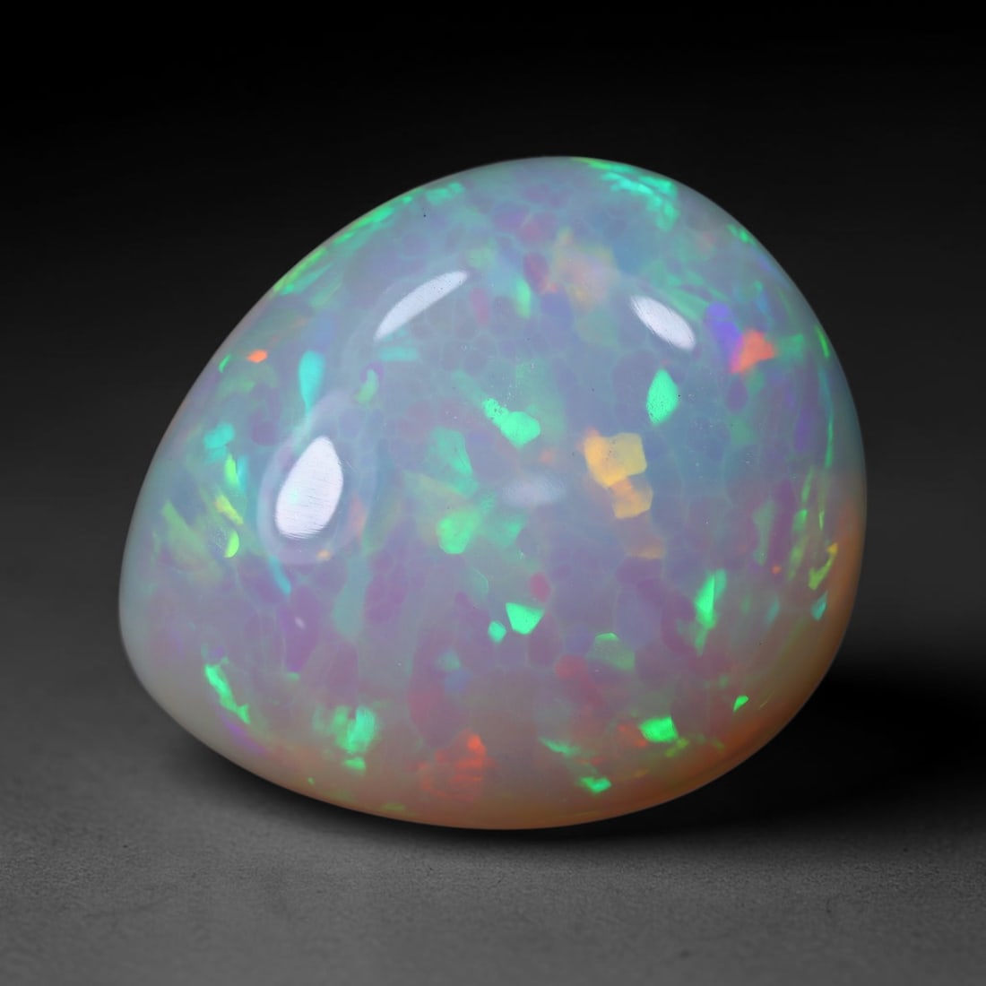 *24.41Ct Welo Opal Polished - Ethiopian Opal - Pear Cabochon , 200E (1 of 6)
