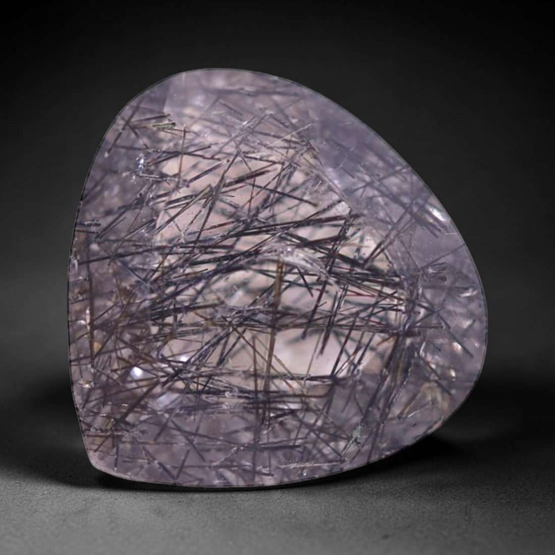 *5.97Ct Black Rutiled Quartz - Polished Faceted , 256C (1 of 2)