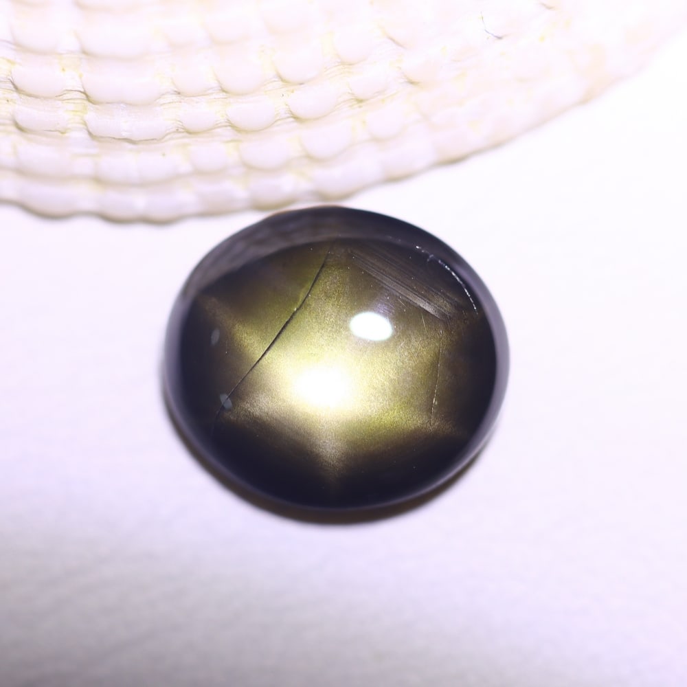 3.96cts 6 Rays Black Star Sapphire , 1154E (1 of 2)