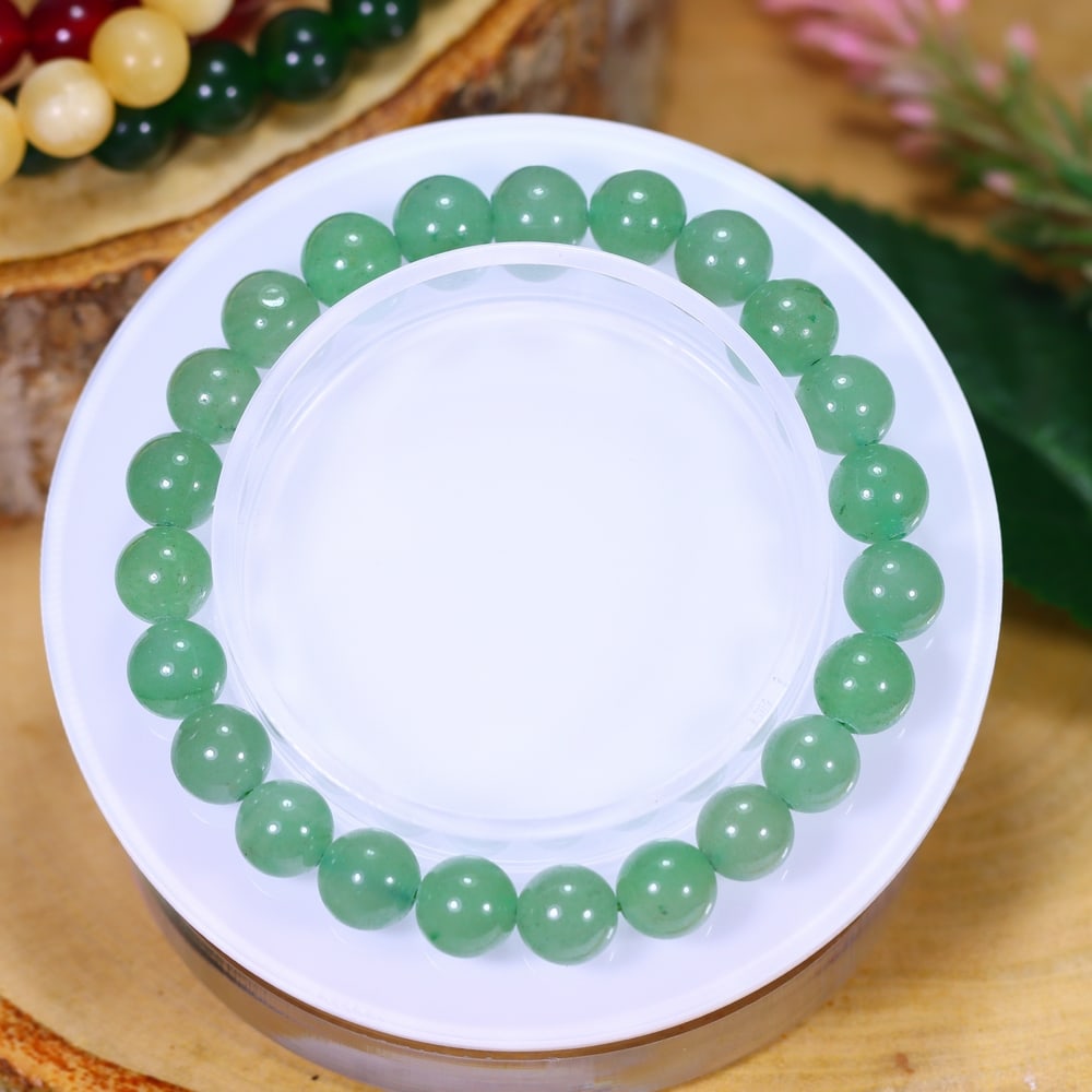 17.72g Green Amethyst Bracelet - Polished Beads, 289B (1 of 2)