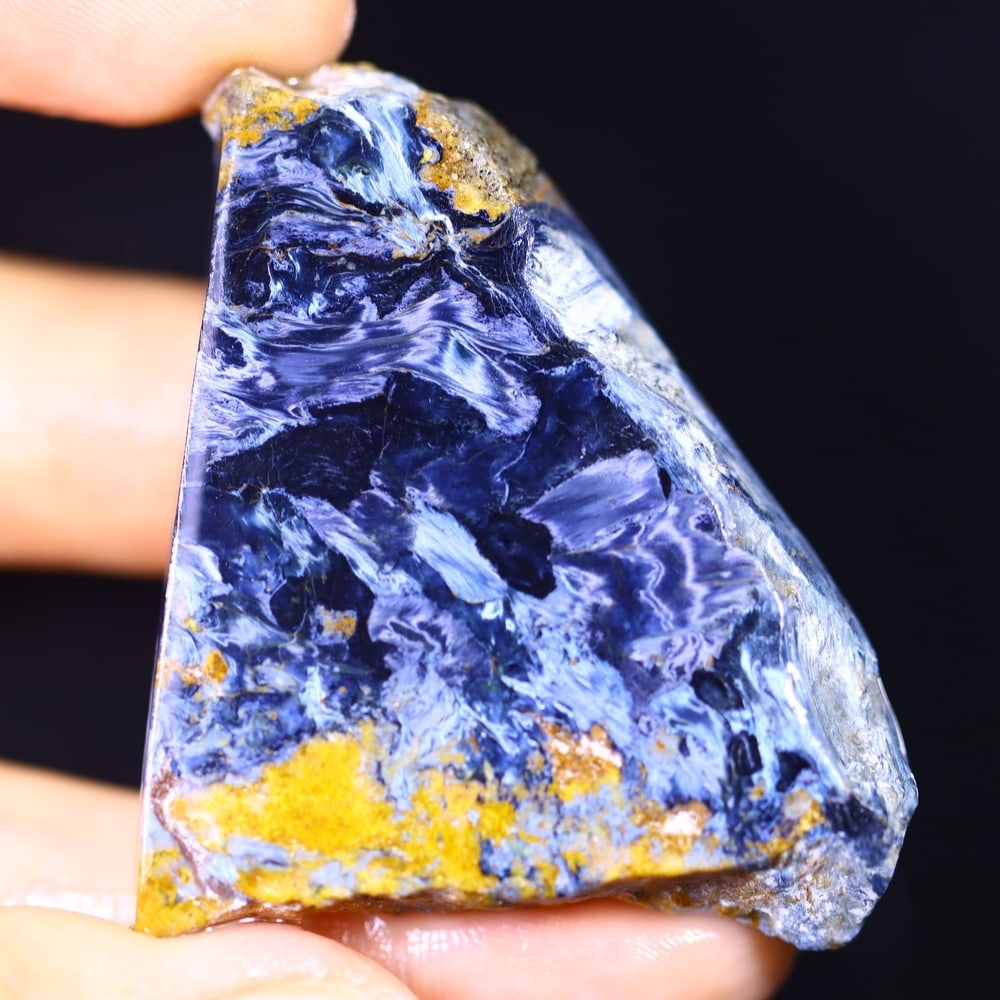 104.63Ct Pietersite Slab - Gemstone Crystal - Freeform Slice, 1015B: Ksmith Heritage Auctioneers Subject: Natural Pietersite Origin: Namibia, South Africa Carat Weight: 104.63Ct Dimension: 47.3 x 41.6 x 7 mm Treatment: Natural Untreated Shape: F