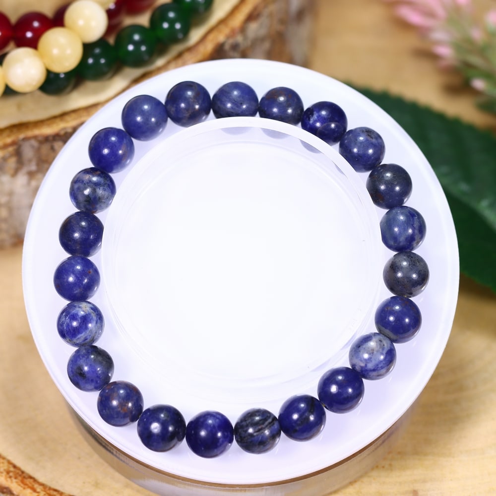 18.61g Sodalite Bracelet - Polished Beads, 1140B (1 of 2)