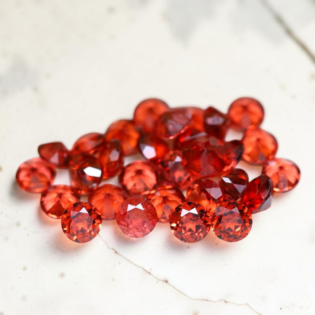 3.27Ct Natural Wholesale Unheated Red Garnet Lot - Ceylon Gemstone - Round Faceted, 791MZ: Ksmith Jewels Global Welcome to our auction house, today auction brought to you by Ksmith Jewels Global based in Penang, Malaysia specialize in all kinds of opal and color gemstone both in manufacturi