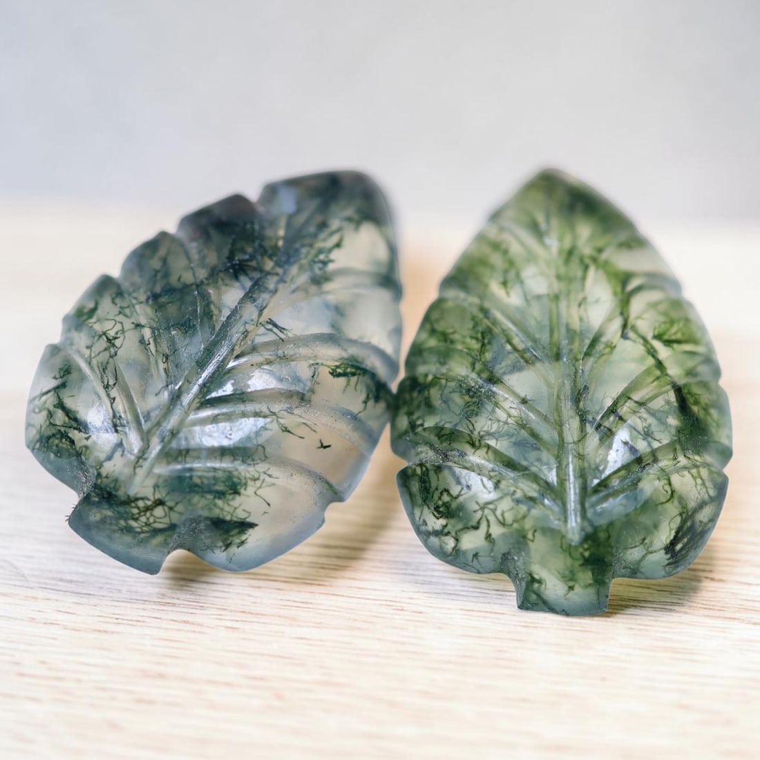 5.08Ct Natural Green Moss Agate Pair - India Gemstone - Carved Fancy Faceted, 348MZ: Ksmith Jewels Global Welcome to our auction house, today auction brought to you by Ksmith Jewels Global based in Penang, Malaysia specialize in all kinds of opal and color gemstone both in manufacturi