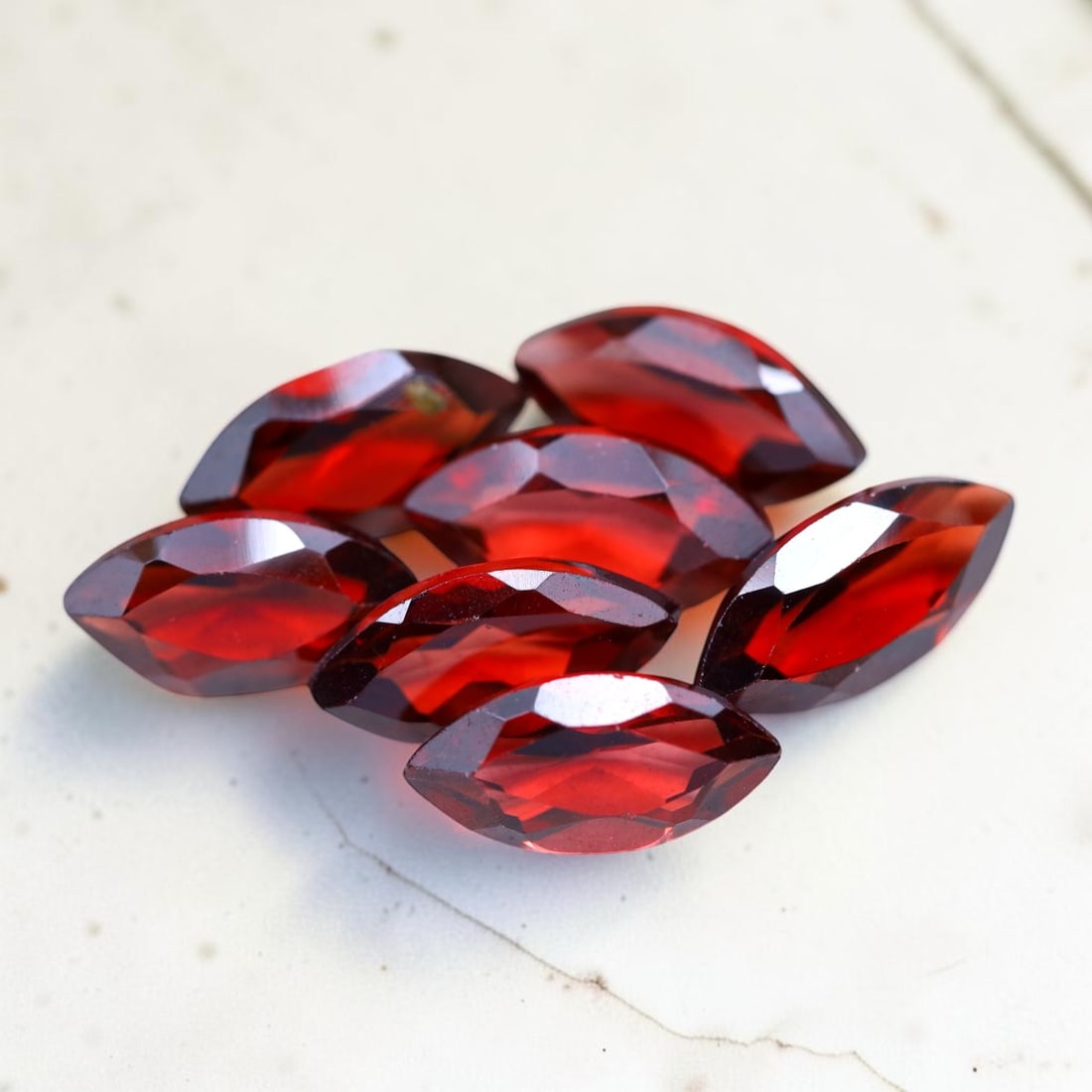 4.98Ct Natural Orange Red Garnet Lot Marquise Faceted for Jewelry Making, 831MZ: Ksmith Jewels Global Welcome to our auction house, today auction brought to you by Ksmith Jewels Global based in Penang, Malaysia specialize in all kinds of opal and color gemstone both in manufacturi