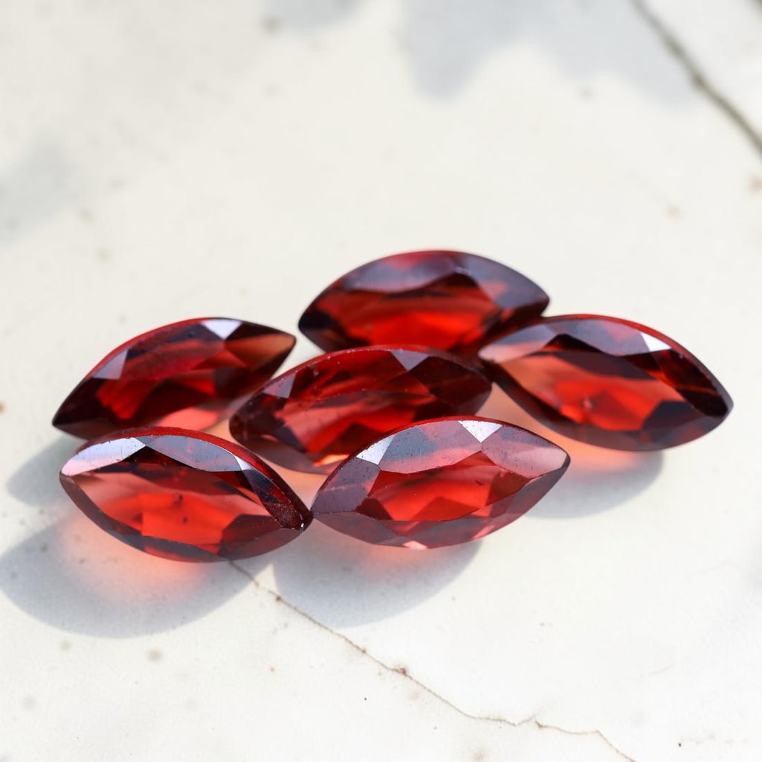 4.06Ct Natural Orange Red Garnet Lot Marquise Faceted for Jewelry Making, 1070MZ: Ksmith Jewels Global Welcome to our auction house, today auction brought to you by Ksmith Jewels Global based in Penang, Malaysia specialize in all kinds of opal and color gemstone both in manufacturi