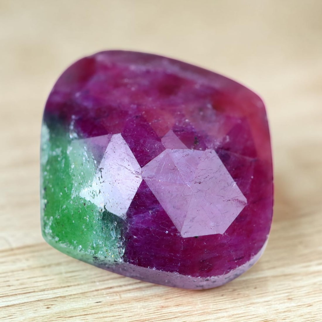 12.08Ct Natural Untreated Ruby Zoisite Rose Cut Gemstone, 699MZ: Ksmith Jewels Global Welcome to our auction house, today auction brought to you by Ksmith Jewels Global based in Penang, Malaysia specialize in all kinds of opal and color gemstone both in manufacturi
