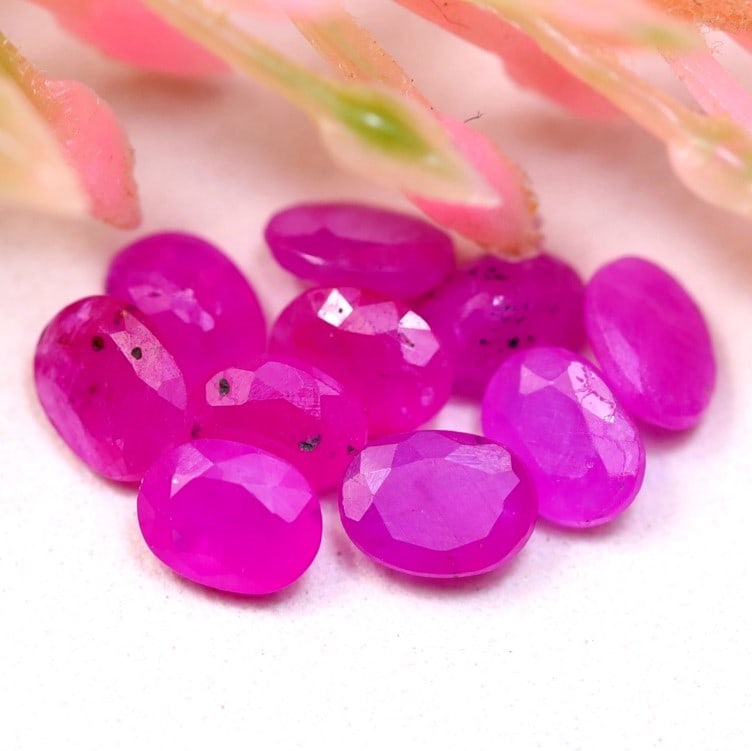 1.96Ct Natural Heated Pinkish Red Ruby Lot - Mozambique Gemstone - Oval Faceted, 228B: Ksmith Jewels Global Welcome to our auction house, today auction brought to you by Ksmith Jewels Global based in Penang, Malaysia specialize in all kinds of opal and color gemstone both in manufacturi