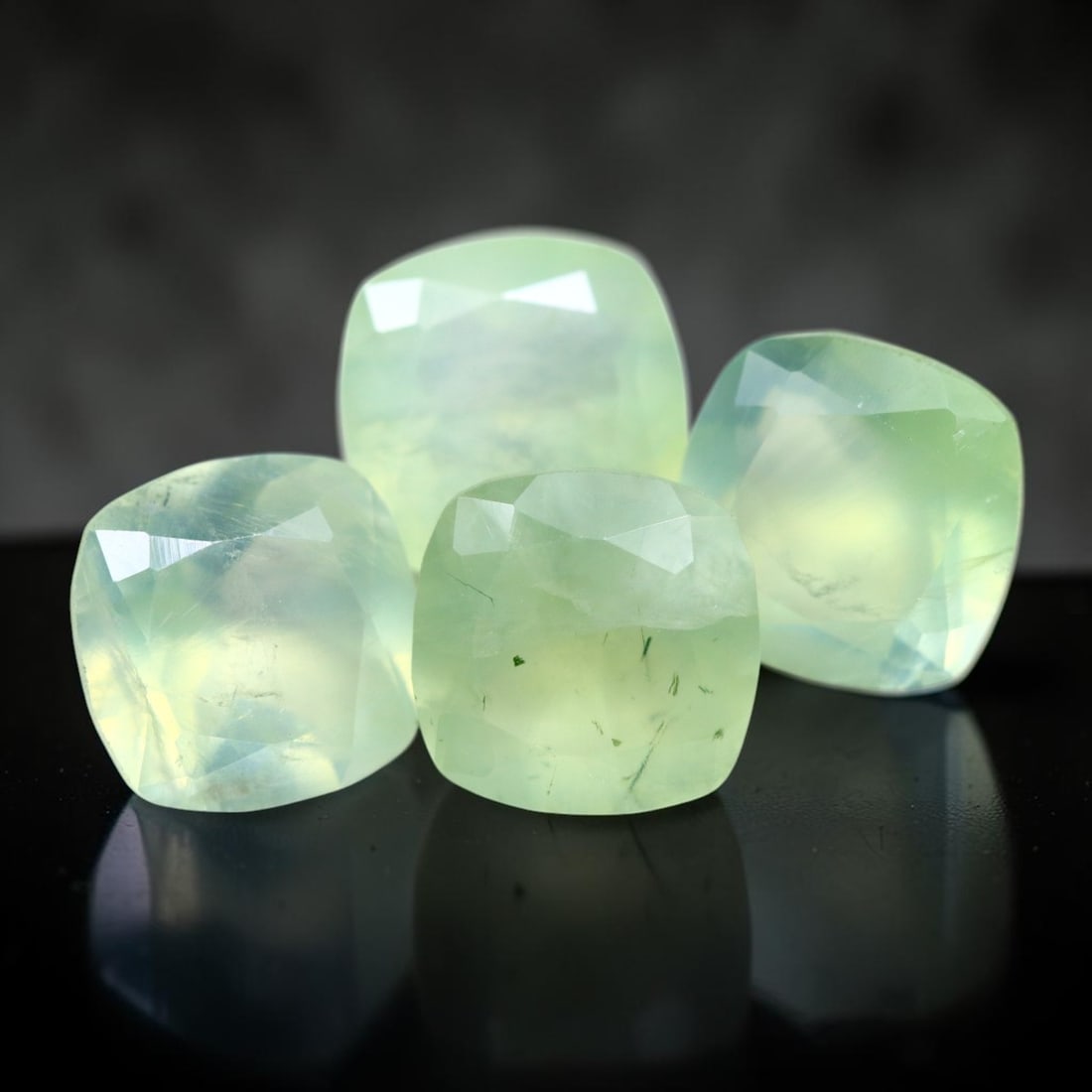 Prehnite 5.77Ct Natural Unheated Green Brazil Prehnite Pair, 507B: Ksmith Jewels Global Welcome to our auction house, today auction brought to you by Ksmith Jewels Global based in Penang, Malaysia specialize in all kinds of opal and color gemstone both in manufacturi