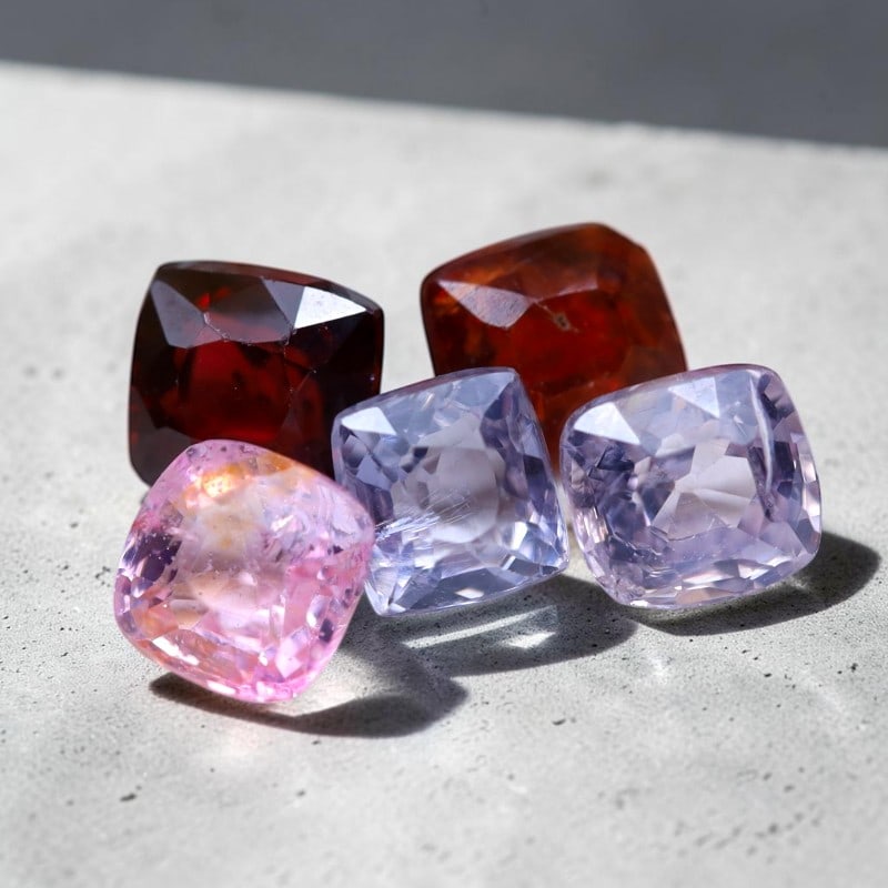 3.18Ct Natural Multi Color Cushion Burmese Spinel in Lot, 829B: Ksmith Jewels Global Welcome to our auction house, today auction brought to you by Ksmith Jewels Global based in Penang, Malaysia specialize in all kinds of opal and color gemstone both in manufacturi