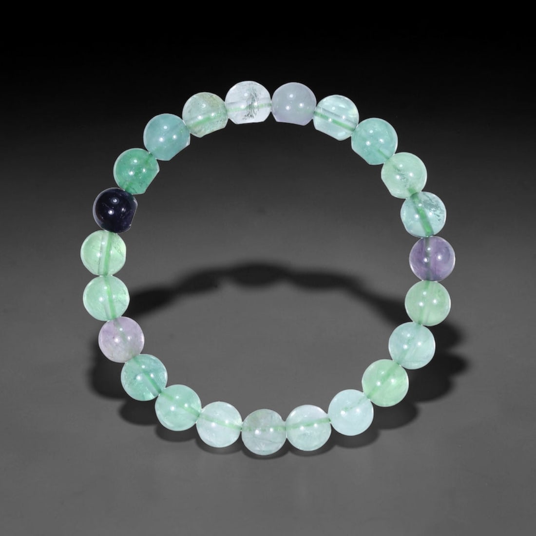 21.05g Fluorite Bracelet - Polished Beads , 349E: Ksmith Heritage Auctioneers Subject: Natural Fluorite Carat Weight: 21.05g