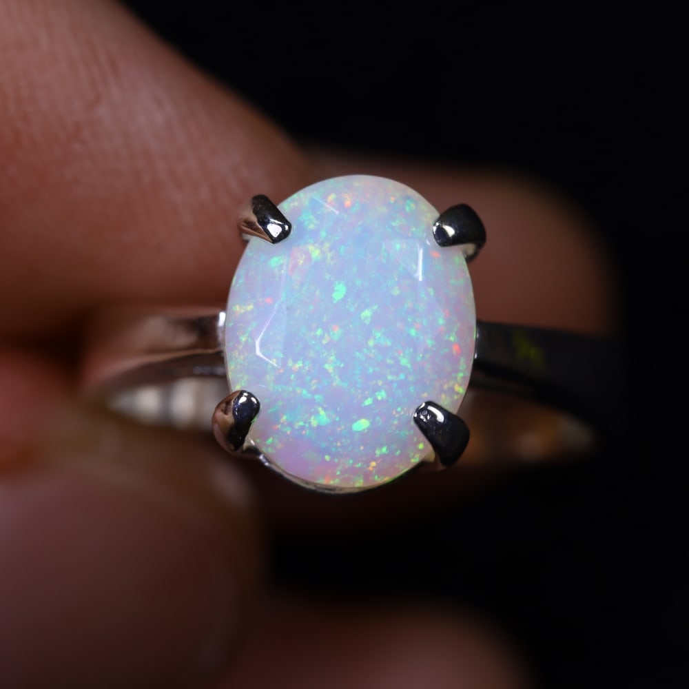 3.13g Natural Opal Stone Sterling Silver 925 Ring (Adjustable) , 215E: Ksmith Heritage Auctioneers Subject: Natural Ethiopian Opal Ring (Silver 925) Origin: Ethiopia Stone Dimension: 11x8mm Treatment: Natural Untreated Type: Faceted, Polished