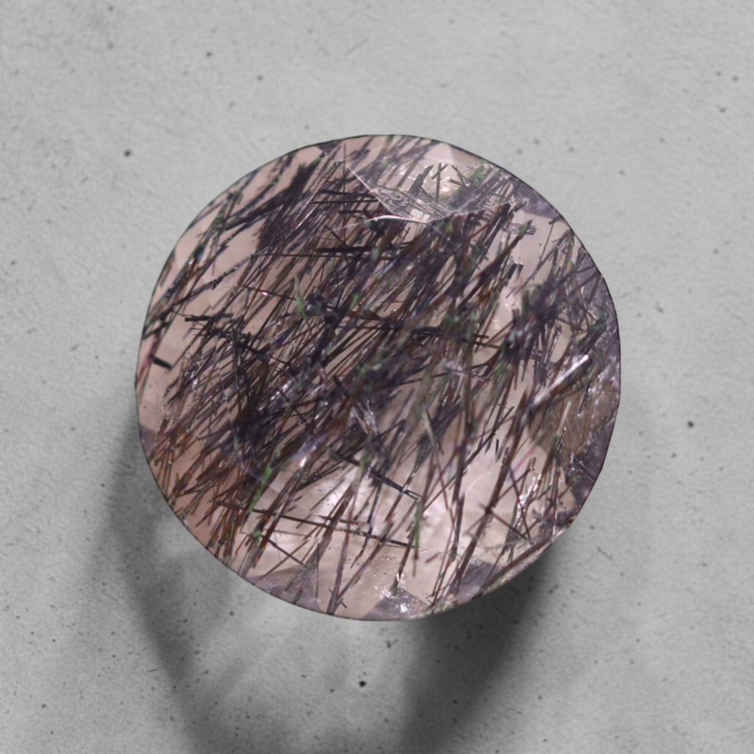 *3.46Ct Black Rutiled Quartz - Polished Faceted , 260C: Ksmith Heritage Auctioneers Subject: Natural Black Rutiled Quartz Carat Weight: 3.46 Ct Dimension: 12.4x12.3x4 mm