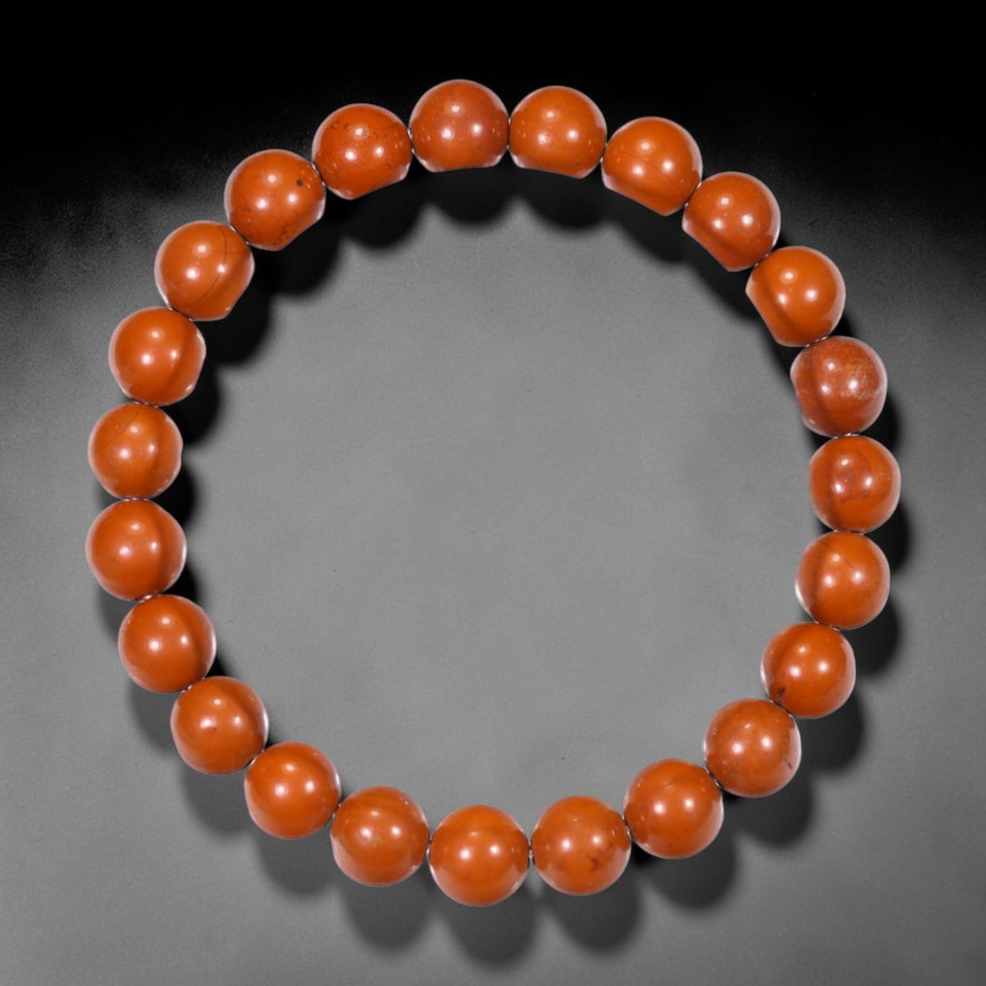 16.48g Red Jasper Bracelet - Polished Beads , 1142E: Ksmith Heritage Auctioneers Subject: Natural Red Jasper Carat Weight: 16.48g