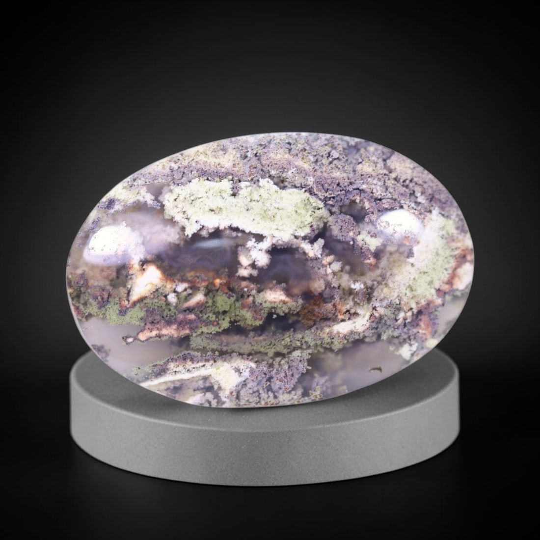 35.22Ct Moss Agate Cabochon - Polished - 33x22mm Approx , 621E: Ksmith Heritage Auctioneers Subject: Natural Agate Treatment: Natural Untreated Type: Cabochon, Polished