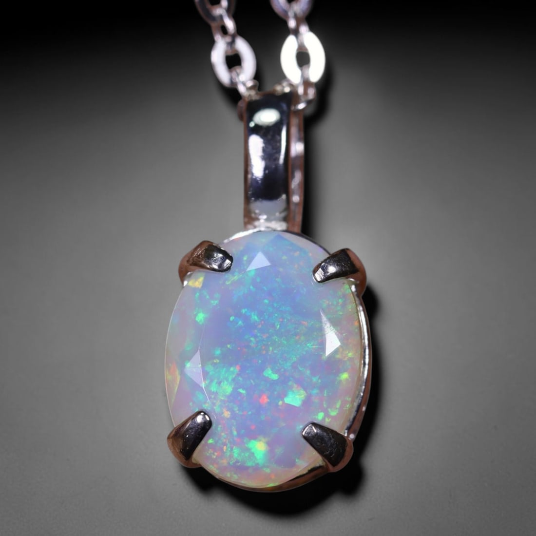 1.63g Natural Opal Stone Sterling Silver 925 Necklace (Pendant with Chain) , 1126E: Ksmith Heritage Auctioneers Subject: Natural Ethiopian Opal Necklace Origin: Ethiopia Pendant Dimension : 18x6mm (included clasp) Stone Dimension: 11x8mm Treatment: Natural Untrea