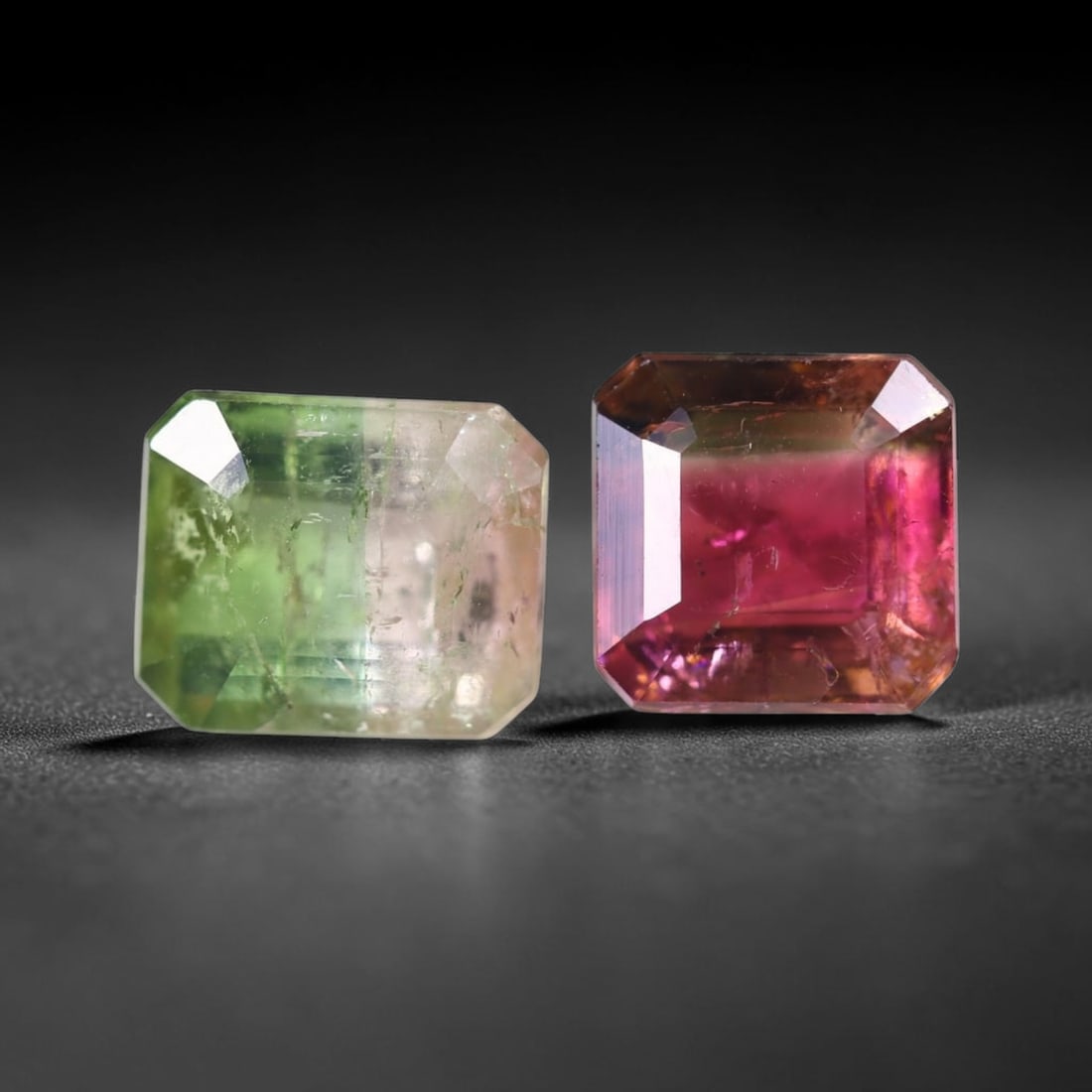 5.00cts Natural Watermelon Tourmaline Set - Bi-Colour Faceted Cut , 131E: Ksmith Heritage Auctioneers Subject: Natural Tourmaline Origin: Africa Carat Weight: 5.00cts Dimension: 8.7x7.3x4.7 mm Type: Faceted, Polished