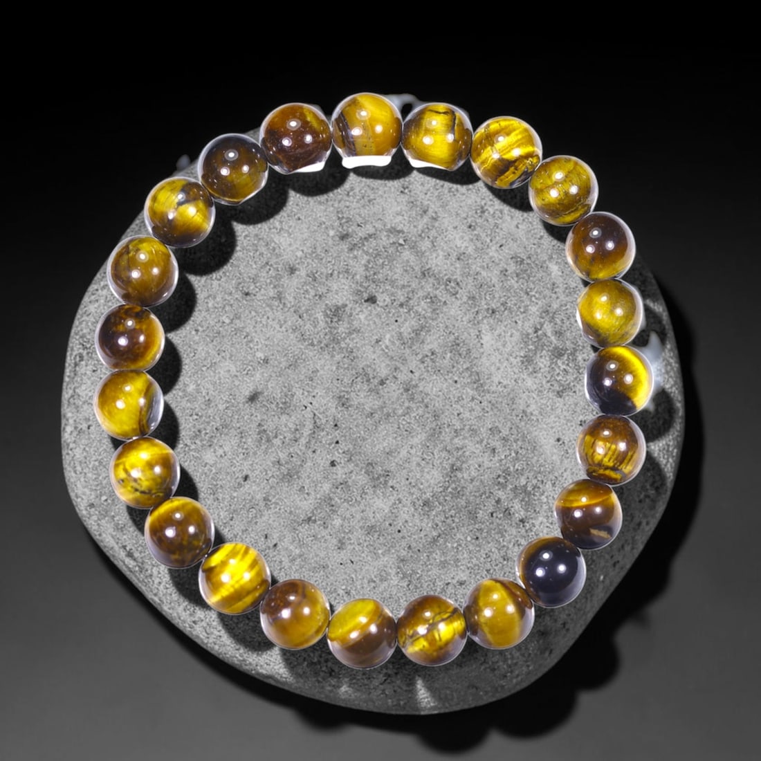 19.33g Tiger Eye Bracelet - Polished Beads , 977E: Ksmith Heritage Auctioneers Subject: Natural Tiger Eye Carat Weight: 19.33g