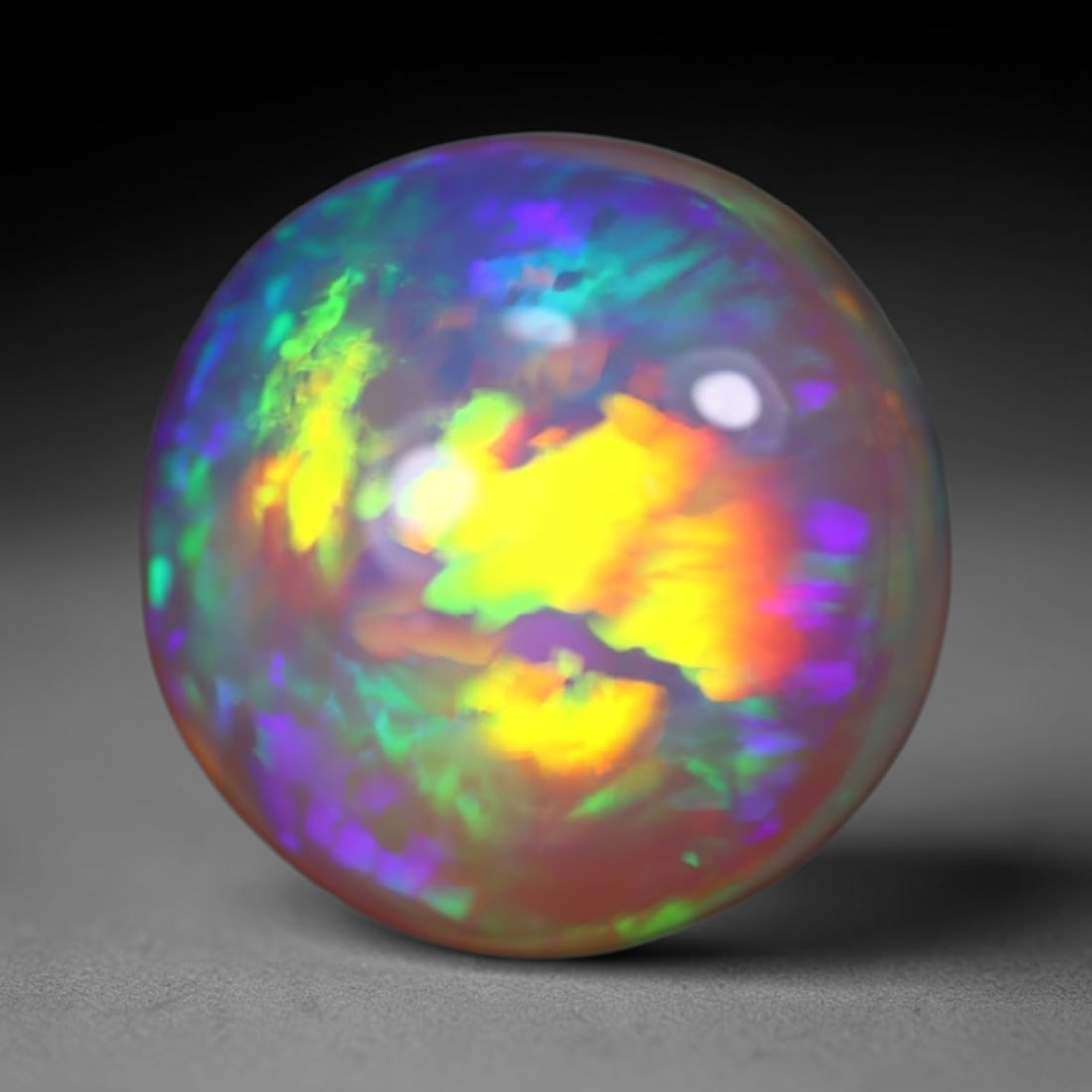 *7.62Ct Welo Opal Polished - Ethiopian Opal , 186C: Ksmith Heritage Auctioneers Subject: Natural Ethiopian Welo Opal Origin: Ethiopia Carat Weight: 7.62Ct Dimension: 13.8x13.8x7 mm Treatment: Natural Untreated Type: Cabocho