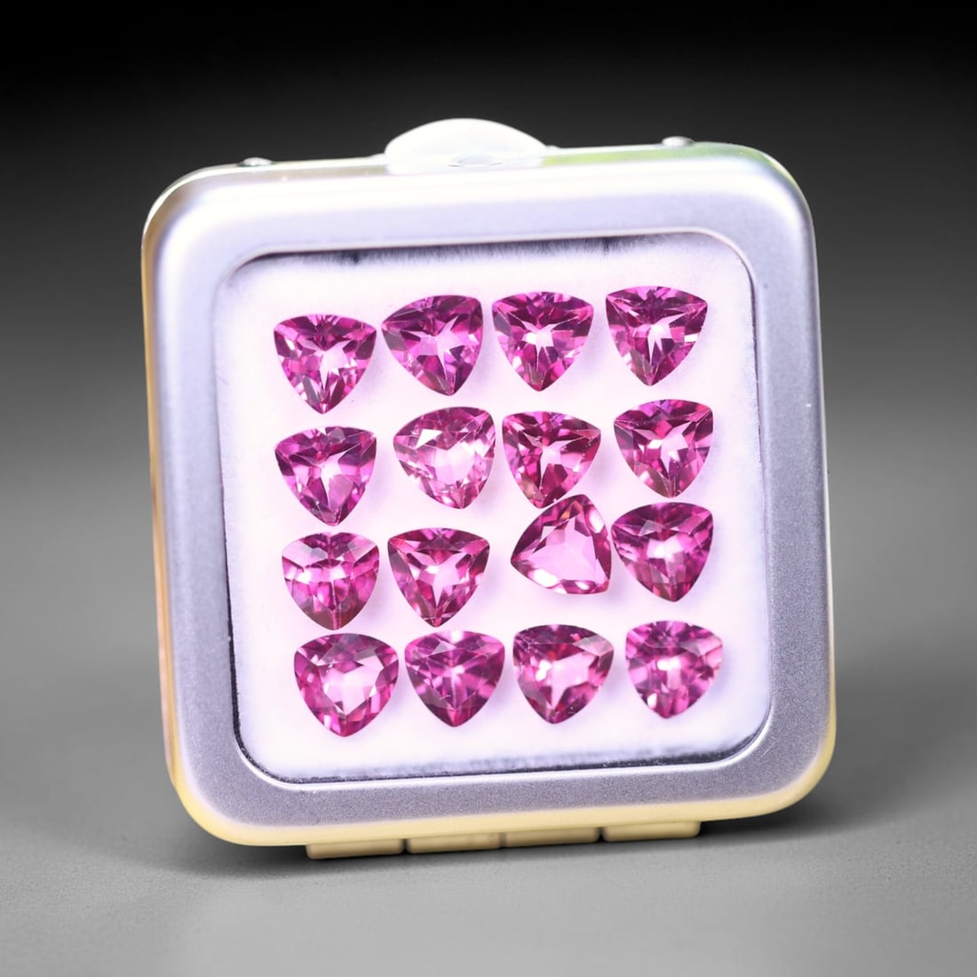 *14.06cts Natural Pink Topaz Set - Polished Faceted , 6mm, 47C: Ksmith Heritage AuctioneersSubject: Natural Topaz (without box) Origin: Myanmar Treatment: Coated