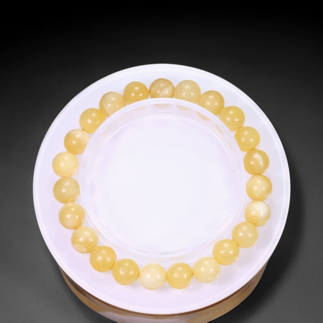 18.25g Yellow Agate Bracelet - Polished Beads, 509B: Ksmith Heritage Auctioneers Subject: Natural Yellow Agate Carat Weight: 18.25g
