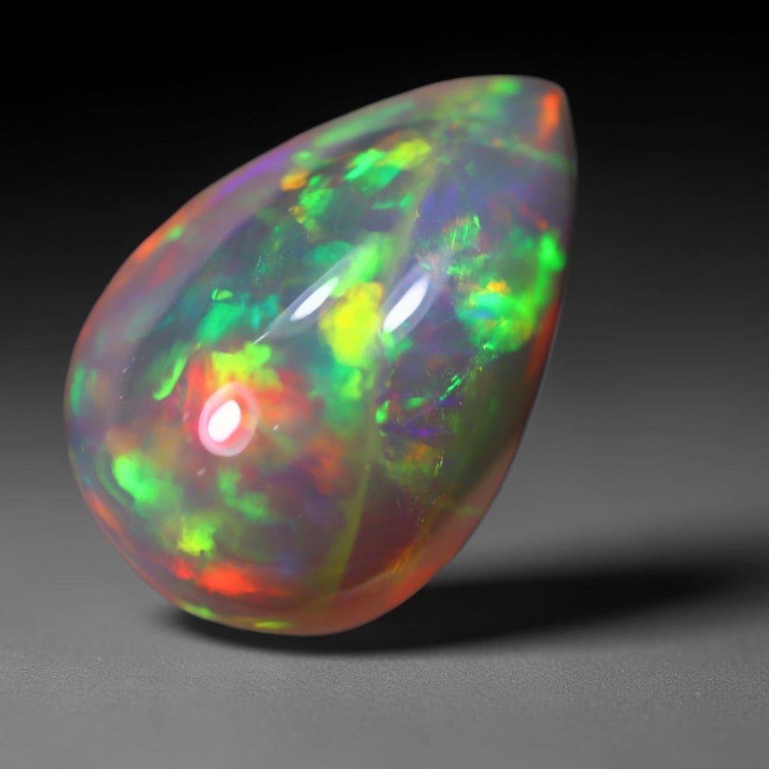 *4.95Ct Welo Opal Polished - Ethiopian Opal, 1175B: Ksmith Heritage Auctioneers Subject: Natural Ethiopian Welo Opal Origin: Ethiopia Carat Weight: 4.95Ct Dimension: 15.3x10.4x7 mm Treatment: Natural Untreated Type: Cabochon, Po