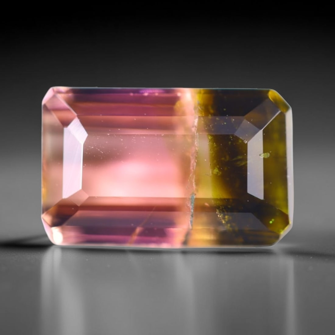 2.52cts Natural Watermelon Tourmaline - Bi-Colour Faceted Cut , 95E: Ksmith Heritage Auctioneers Subject: Natural Tourmaline Origin: Africa Carat Weight: 2.52 cts Dimension: 9.3x5.8x4.5 mm Type: Faceted, Polished