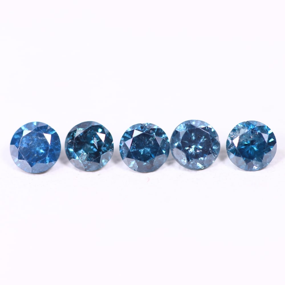 0.45ct 5pcs Blue Round Diamond 2.8mm - Natural Diamond, Loose Diamond, 560DD: Ksmith Heritage Auctioneers Subject: Natural Diamond Origin: Africa Treatment: HPHT