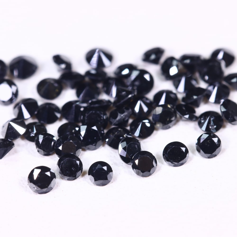 1.21ct 50pcs Black Diamond Lot 1.6mm-1.9mm - Natural Diamond, Loose Diamond, 38DD: Ksmith Heritage Auctioneers Subject: Natural Diamond Origin: Africa Treatment: Heated