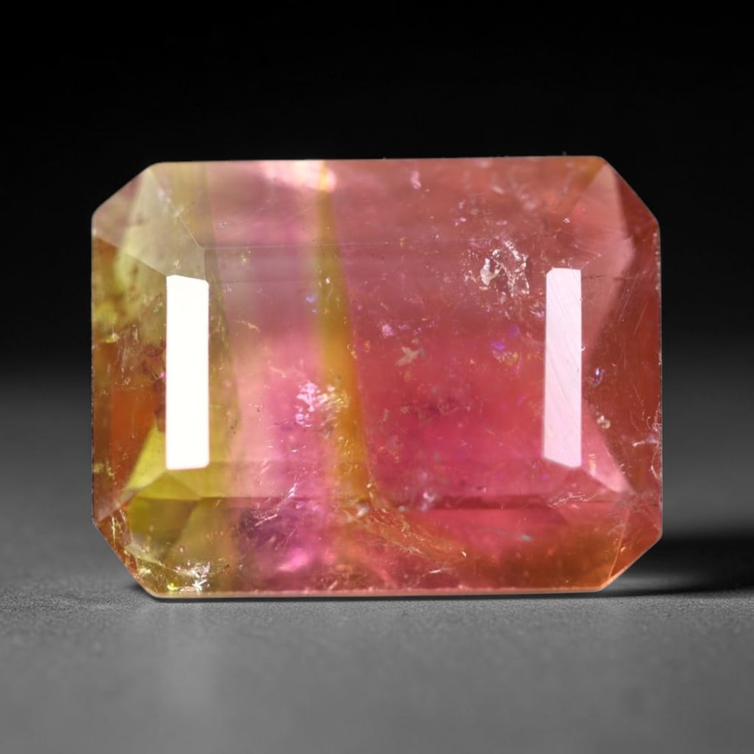 5.53cts Natural Watermelon Tourmaline - Bi-Colour Faceted Cut , 276E: Ksmith Heritage Auctioneers Subject: Natural Tourmaline Origin: Africa Carat Weight: 5.53 cts Dimension: 13.2x10.2x4.6 mm Type: Faceted, Polished