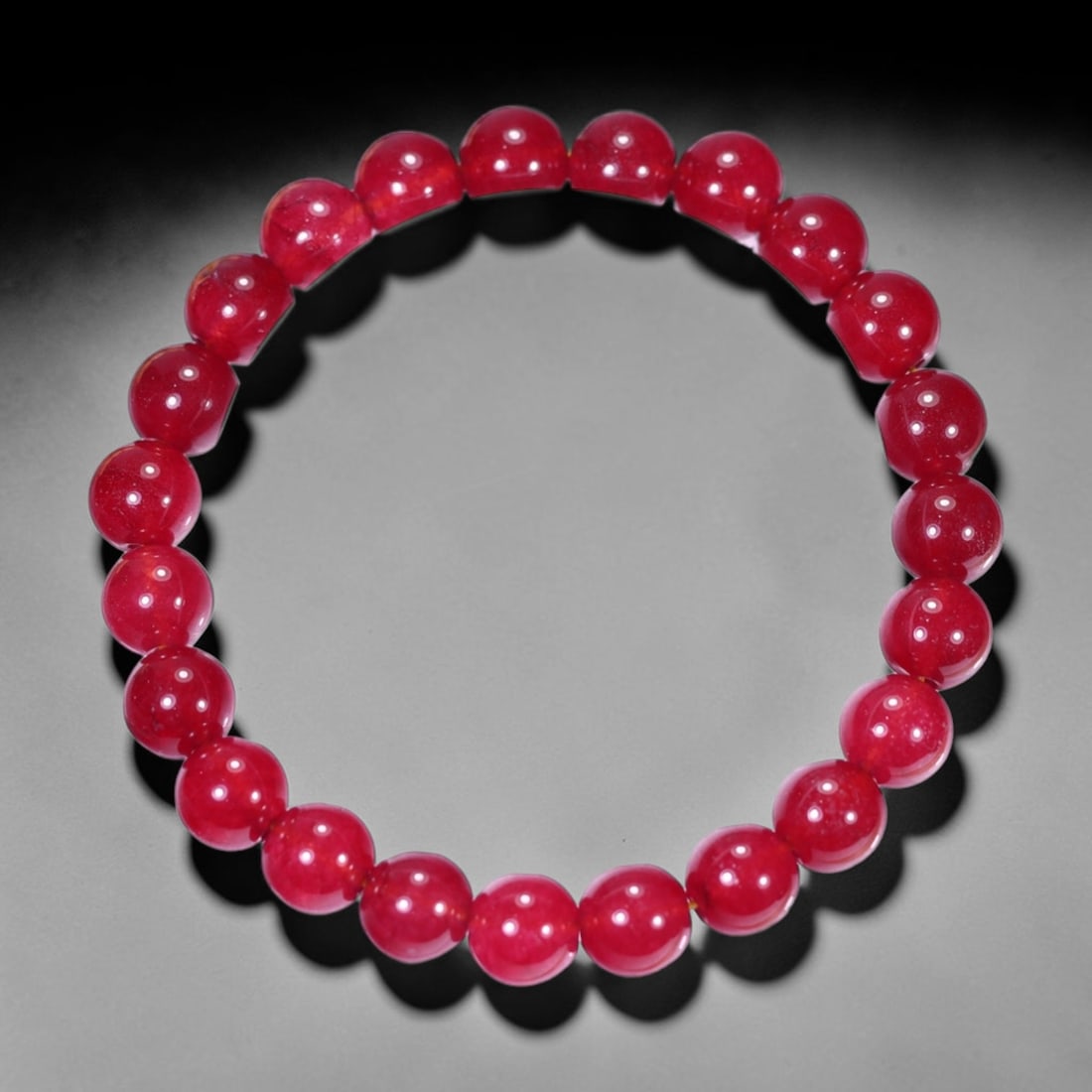 18.70g Red Jade Bracelet - Polished Beads, 1158B: Ksmith Heritage Auctioneers Subject: Natural Red Jade Carat Weight: 18.70g