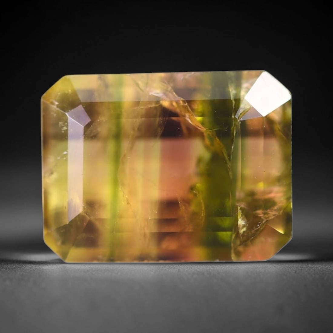4.32cts Natural Watermelon Tourmaline - Bi-Colour Faceted Cut , 73E: Ksmith Heritage Auctioneers Subject: Natural Tourmaline Origin: Africa Carat Weight: 4.32cts Dimension: 10.8x8.2x5.3 mm Type: Faceted, Polished