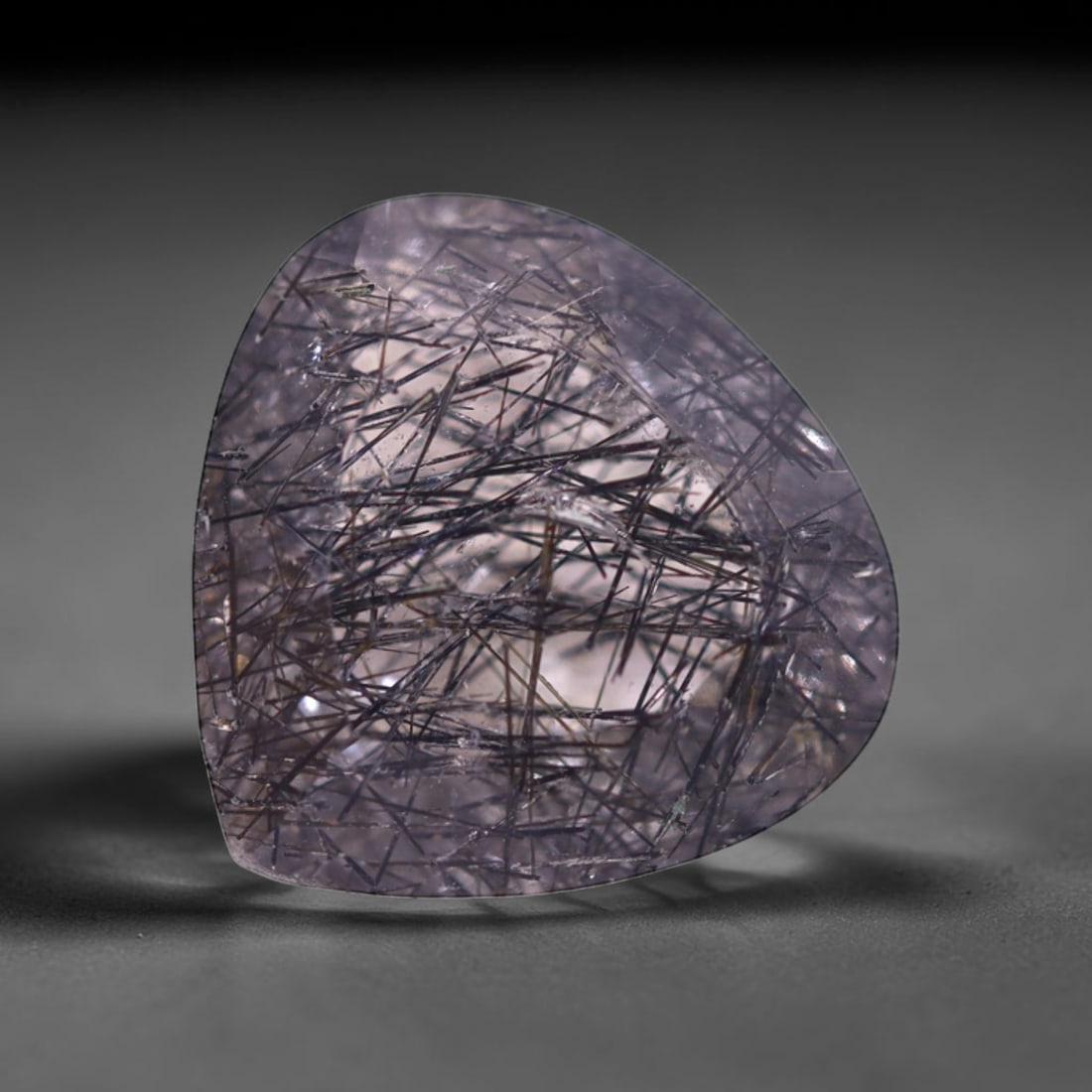 *5.97Ct Black Rutiled Quartz - Polished Faceted , 256C (1 of 2)