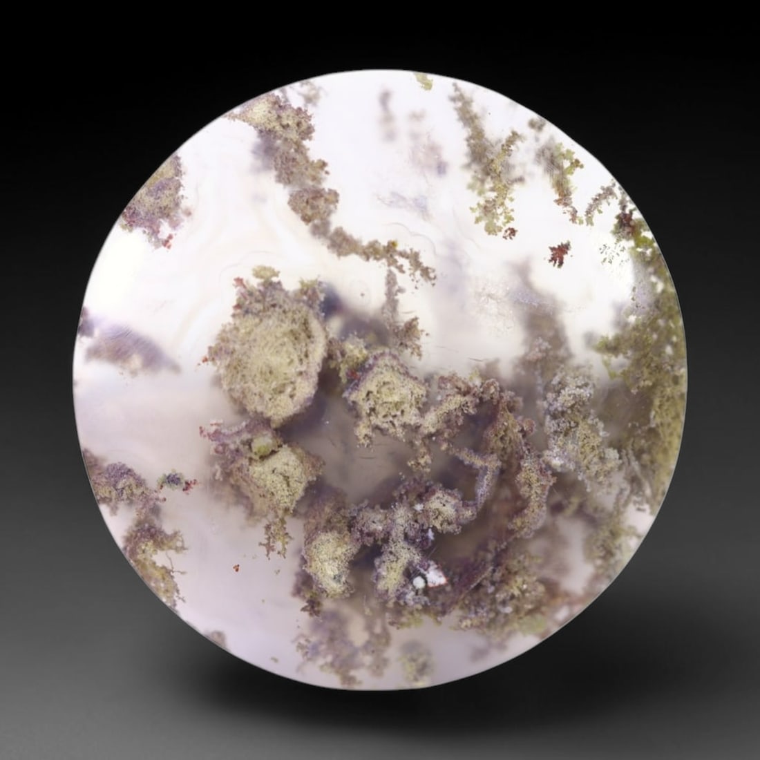 41.10Ct Moss Agate Cabochon - Polished - 33x32mm Approx , 476E: Ksmith Heritage Auctioneers Subject: Natural Agate Treatment: Natural Untreated Type: Cabochon, Polished