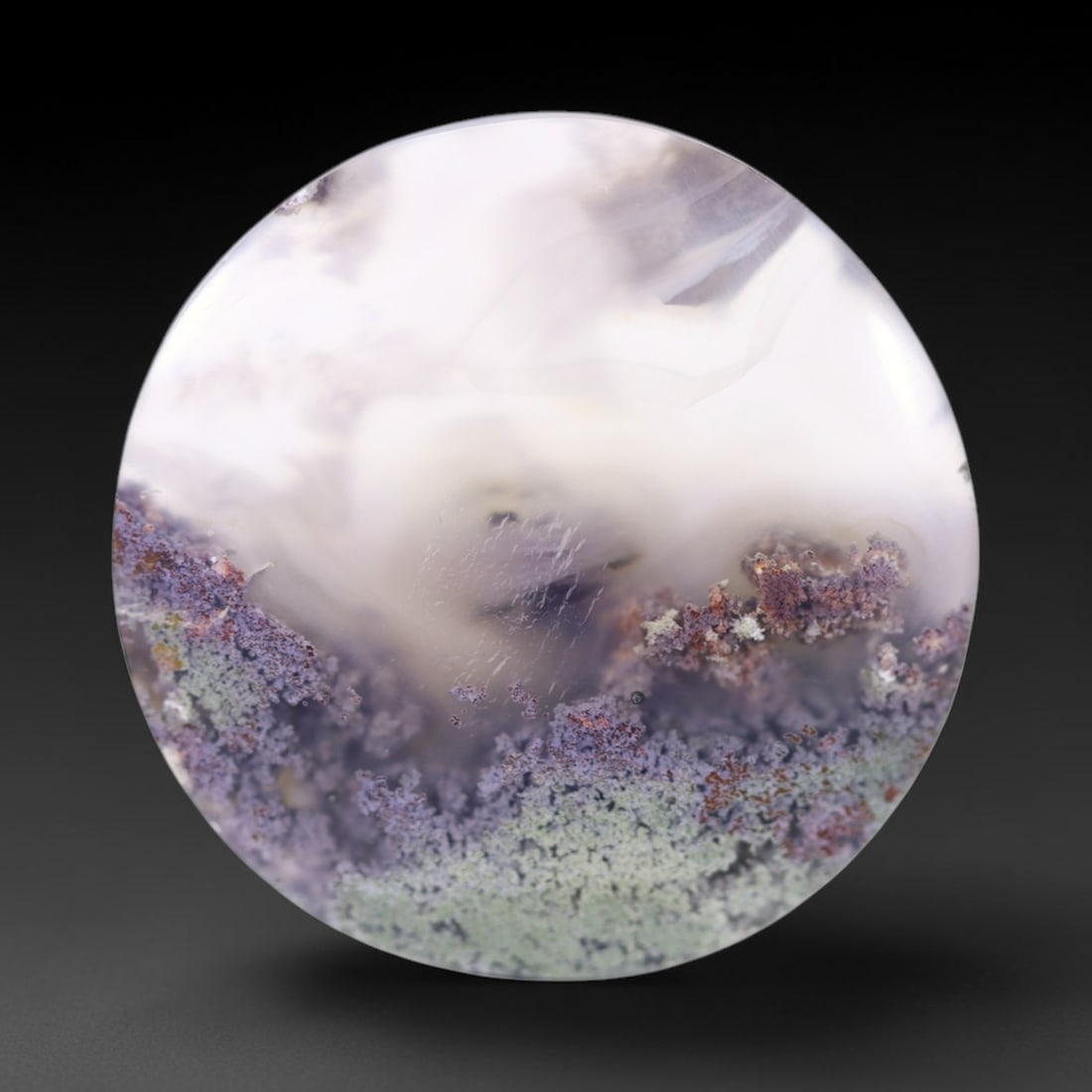 41.89Ct Moss Agate Cabochon - Polished - 31x30mm Approx , 909E: Ksmith Heritage Auctioneers Subject: Natural Agate Treatment: Natural Untreated Type: Cabochon, Polished