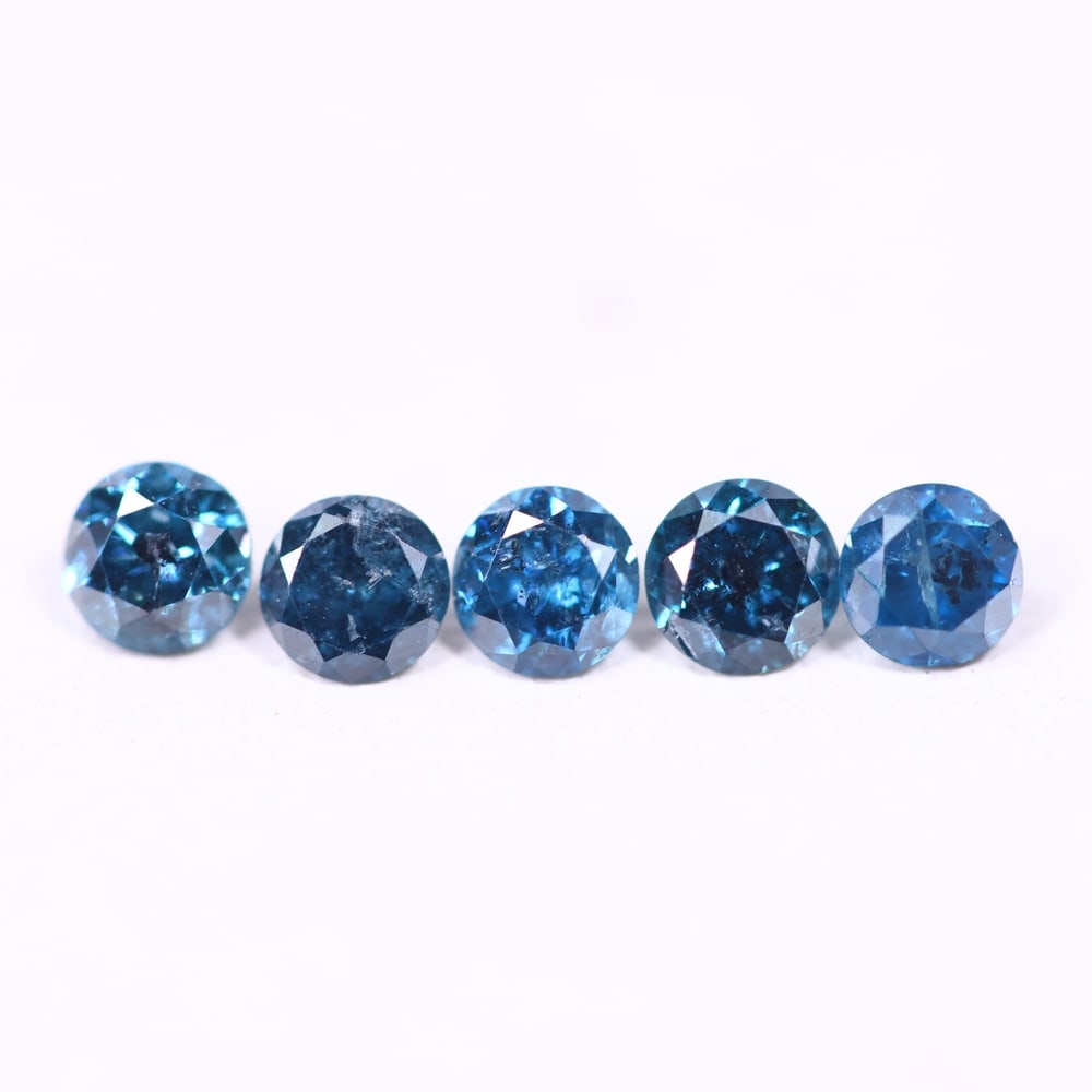0.45ct 5pcs Blue Round Diamond 2.8mm - Natural Diamond, Loose Diamond, 387DD: Ksmith Heritage Auctioneers Subject: Natural Diamond Origin: Africa Treatment: HPHT