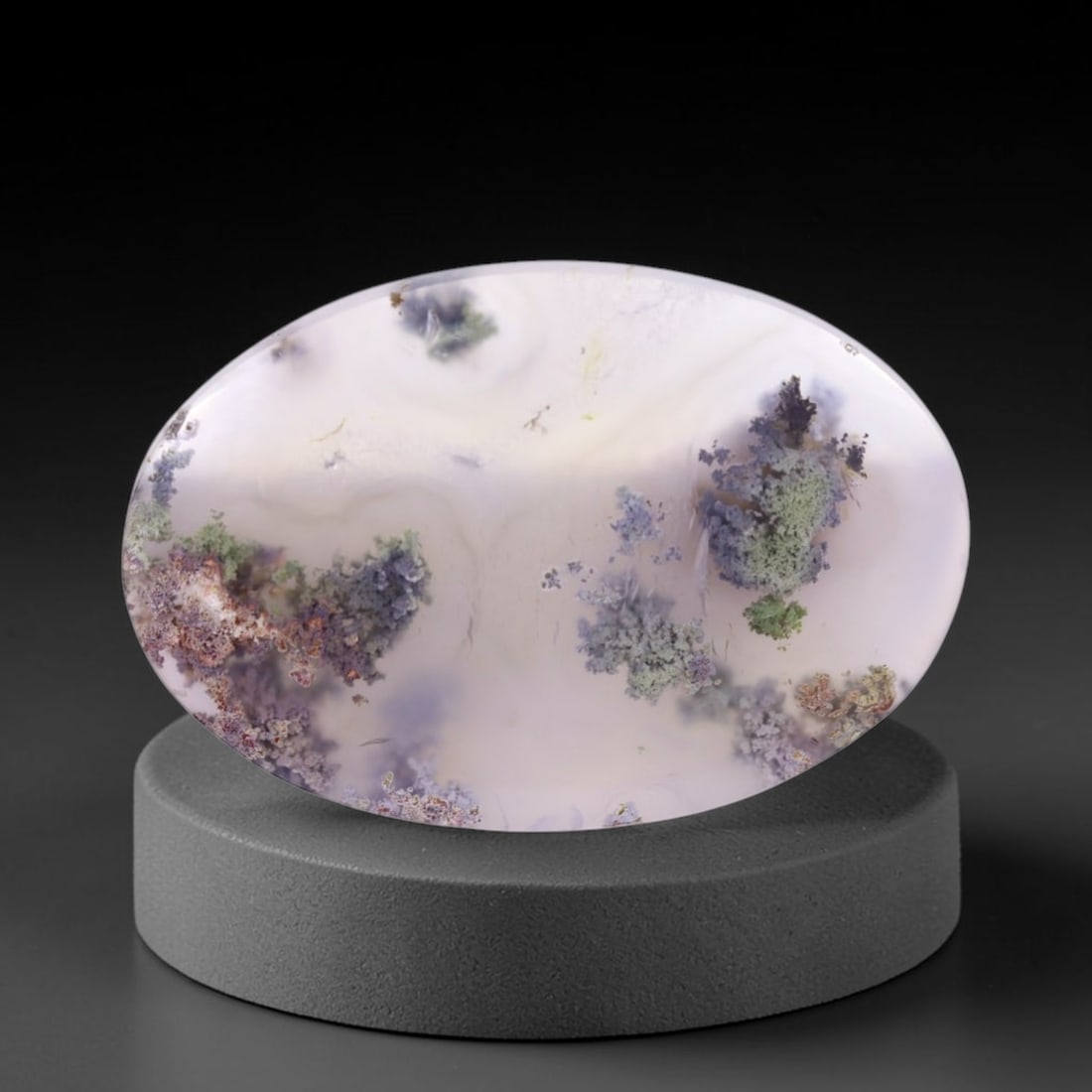 39.74Ct Moss Agate Cabochon - Polished - 37x25mm approx , 723E: Ksmith Heritage Auctioneers Subject: Natural Agate Treatment: Natural Untreated Type: Cabochon, Polished
