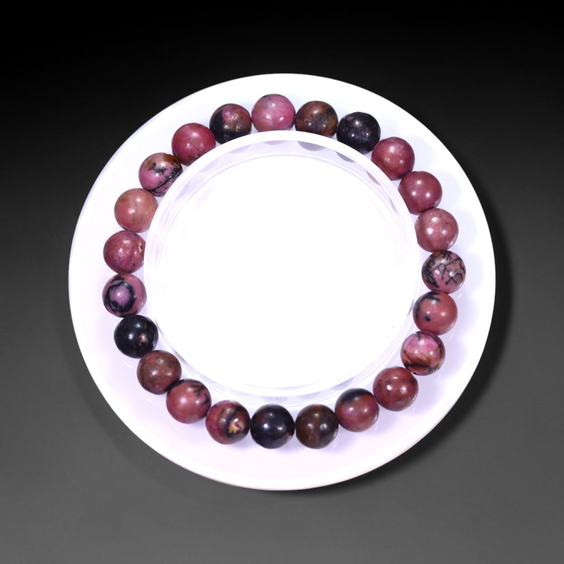 23.56g Rhodonite Bracelet - Polished Beads, 860B: Ksmith Heritage Auctioneers Subject: Natural Rhodonite Carat Weight: 23.56g