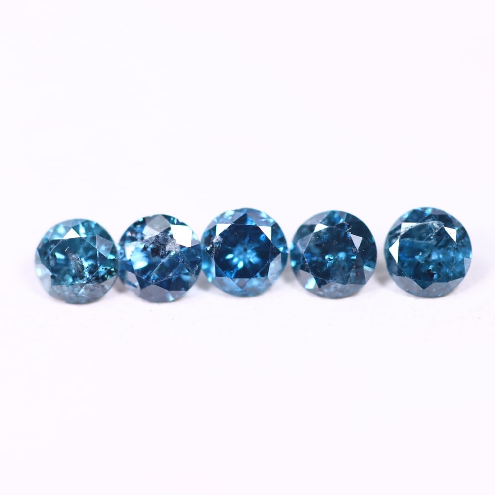 0.45ct 5pcs Blue Round Diamond 2.8mm - Natural Diamond, Loose Diamond, 448DD: Ksmith Heritage Auctioneers Subject: Natural Diamond Origin: Africa Treatment: HPHT