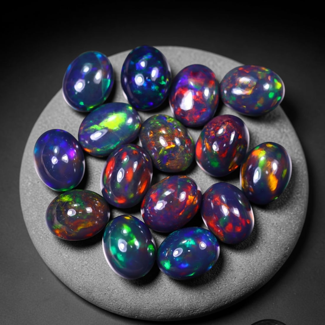 *18.56Ct 9x7mm Smoked Welo Opal Lot - Ethiopian Opal, 364C (1 of 7)