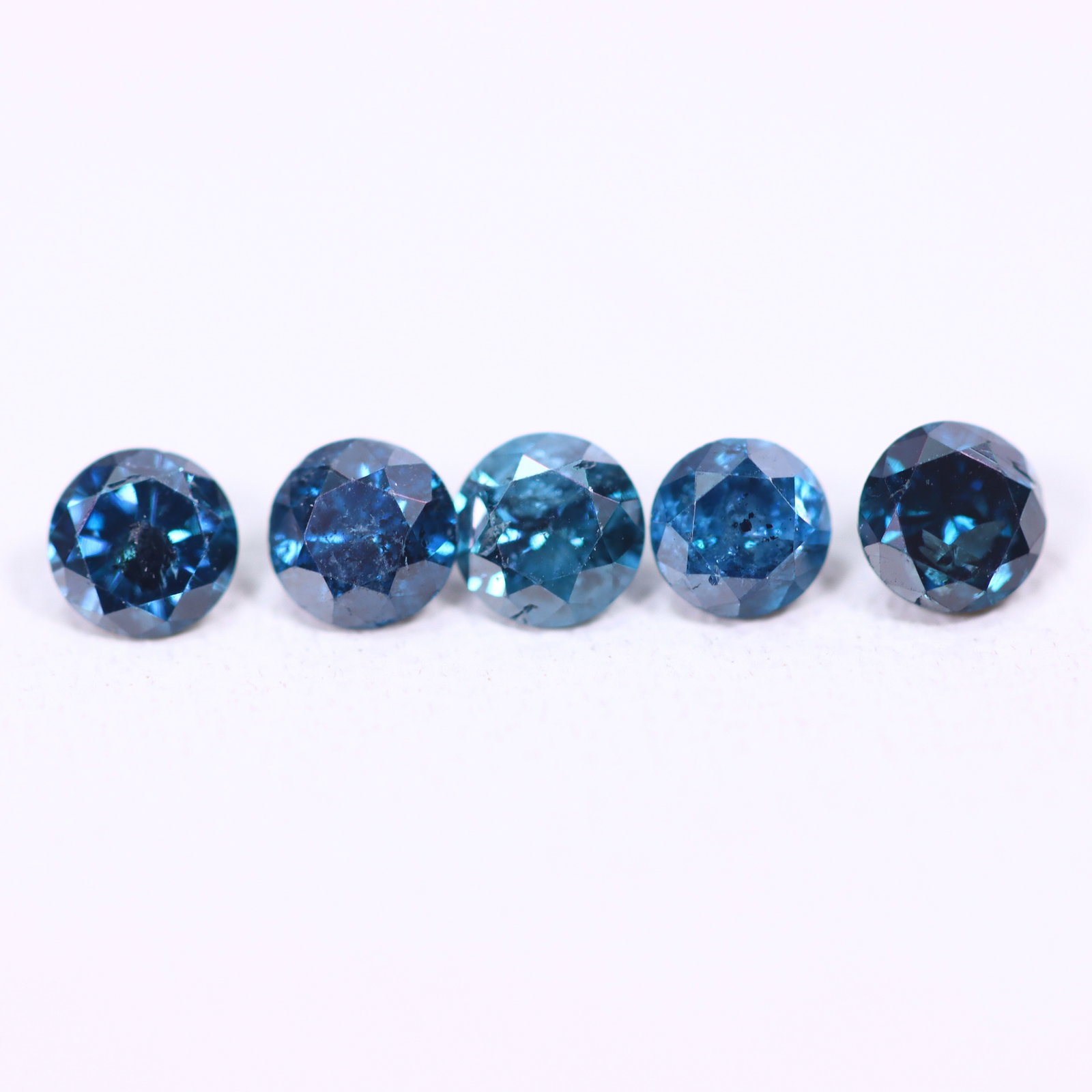 0.45ct 5pcs Blue Round Diamond 2.8mm - Natural Diamond, Loose Diamond, 543DD: Ksmith Heritage Auctioneers Subject: Natural Diamond Origin: Africa Treatment: HPHT