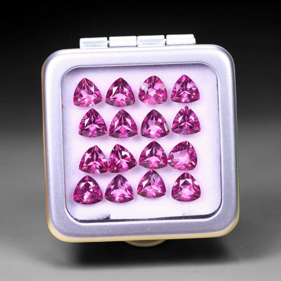 *14.77cts Natural Pink Topaz Set - Polished Faceted , 6mm, 33C (1 of 2)
