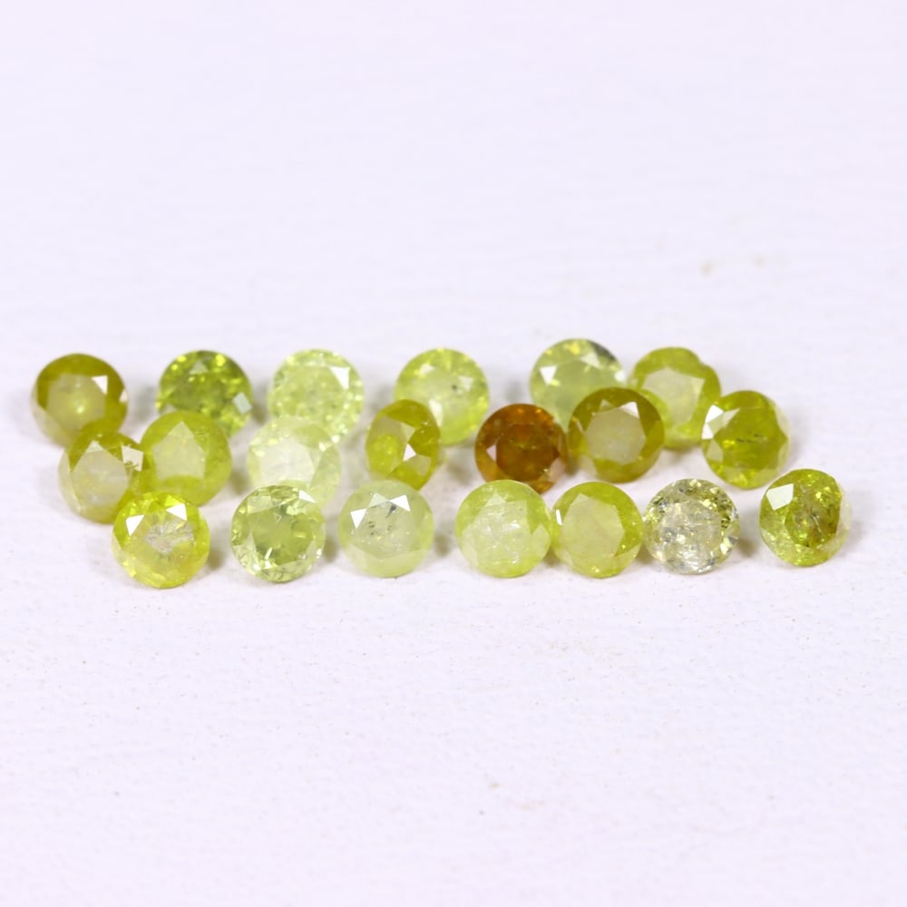 1.04ct 20pcs Unheated Fancy Diamond 2.2mm - Natural Diamond, Loose Diamond, 210DD: Ksmith Heritage Auctioneers Subject: Natural Diamond Origin: Africa Treatment: Unheated