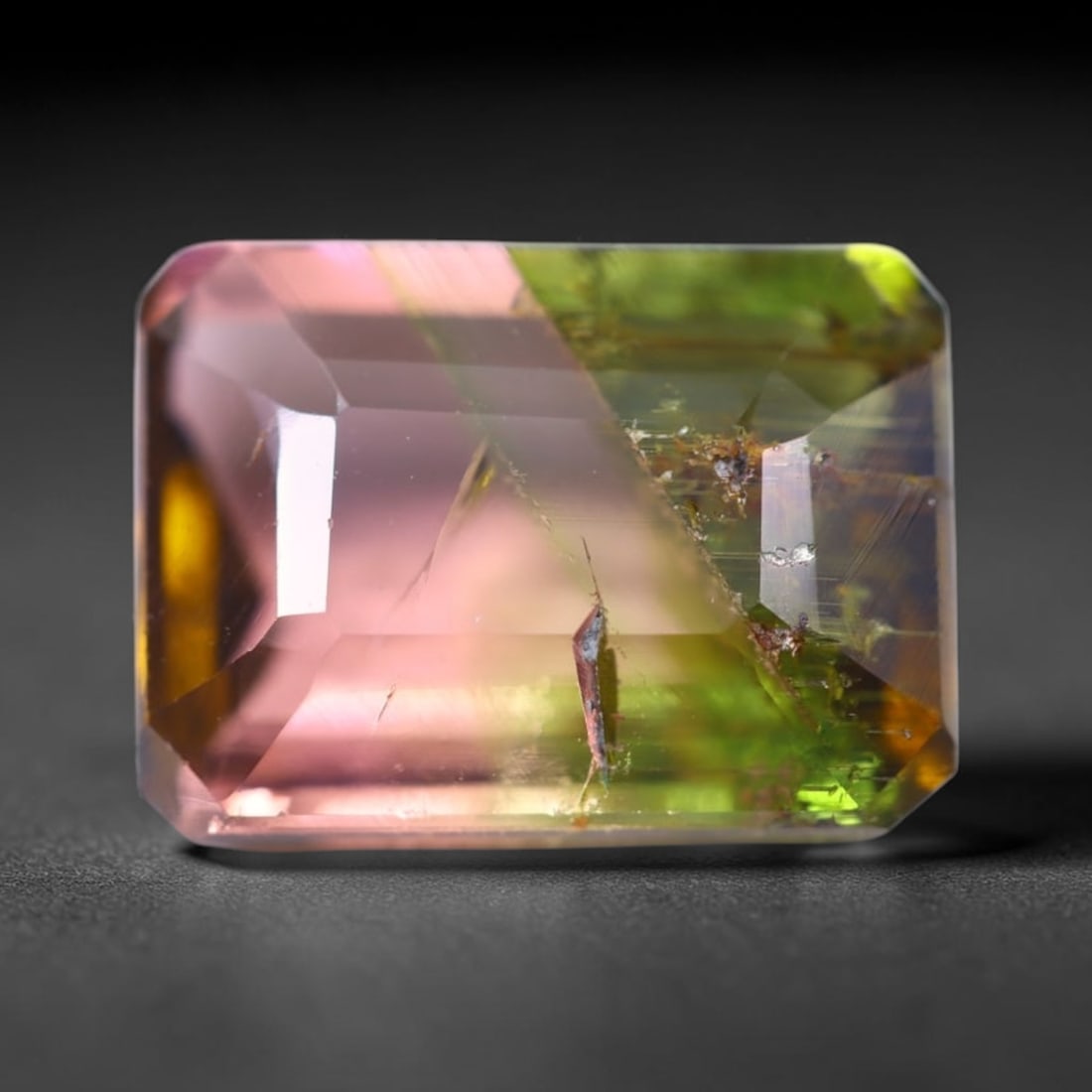 3.05cts Natural Watermelon Tourmaline - Bi-Colour Faceted Cut, 23B: Ksmith Heritage Auctioneers Subject: Natural Tourmaline Origin: Africa Carat Weight: 3.05cts Dimension: 10x7.3x4.2 mm Type: Faceted, Polished