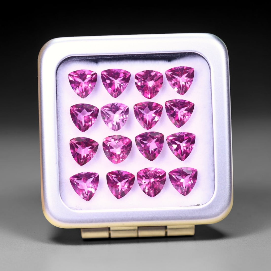 *14.12cts Natural Pink Topaz Set - Polished Faceted , 6mm, 45C: Ksmith Heritage AuctioneersSubject: Natural Topaz (without box) Origin: Myanmar Treatment: Coated