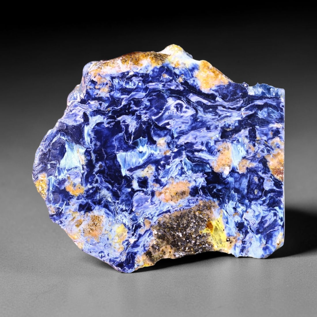 91.04Ct Pietersite Slab - Gemstone Crystal - Freeform Slice, 1051B: Ksmith Heritage Auctioneers Subject: Natural Pietersite Origin: Namibia, South Africa Carat Weight: 91.04Ct Dimension: 50.3 x 43.5 x 5.2 mm Treatment: Natural Untreated Shape: